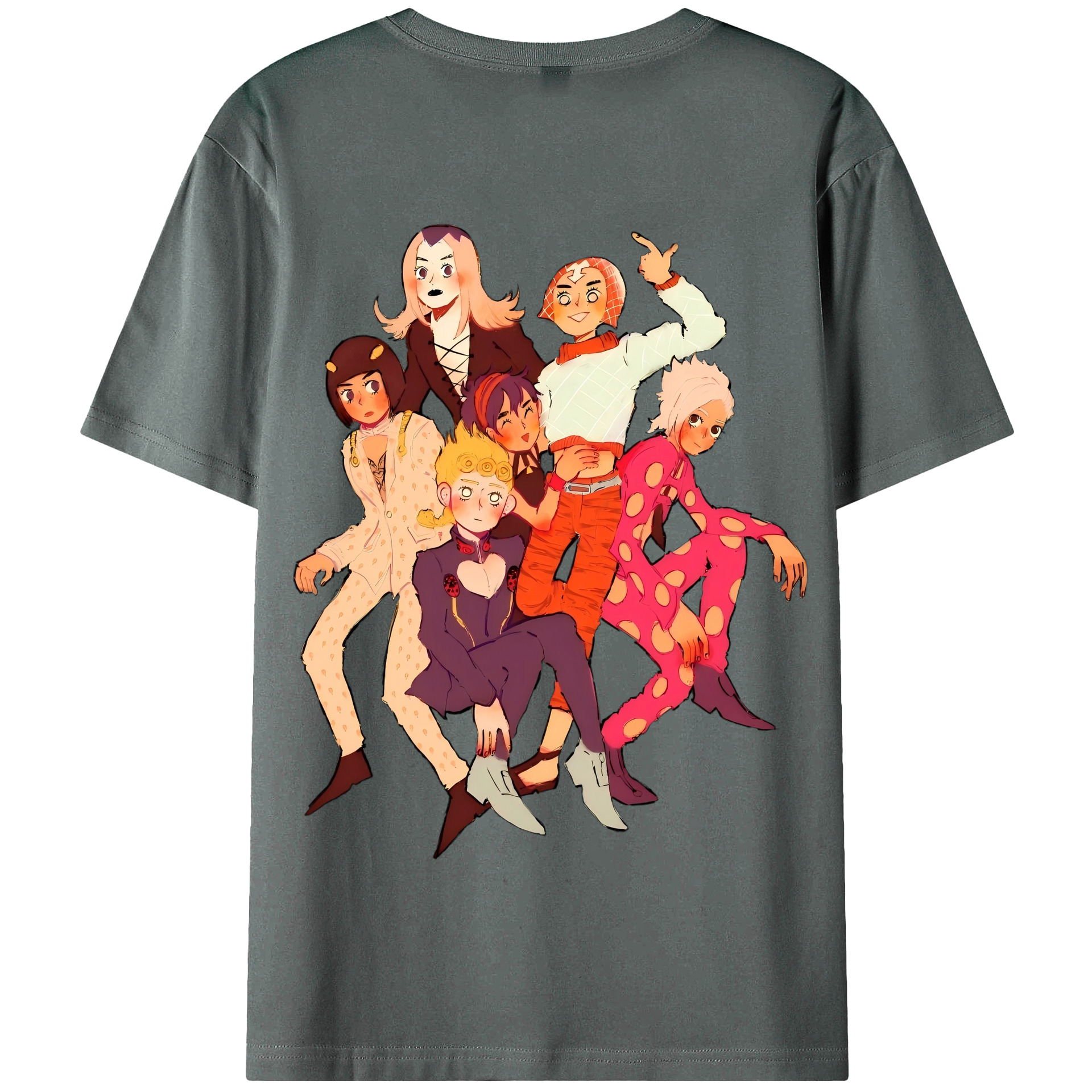 （画像用） ジョジョの奇妙な冒険 JoJo's Bizarre Adventure 綿100％半袖Tシャツ（背面プリント）